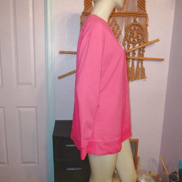 Fresh Produce Easy Sweatshirt Size S Soft Fleece Beaded Peace Dove Tunic NWT - Picture 5 of 10